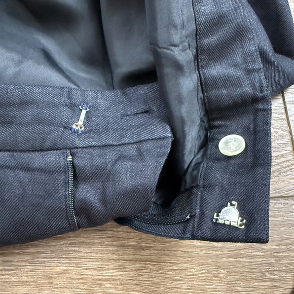 Lauren Ralph Lauren Women's PETITE 100% Linen Wide Leg Pants 10P, Black, Lined - Picture 10 of 11